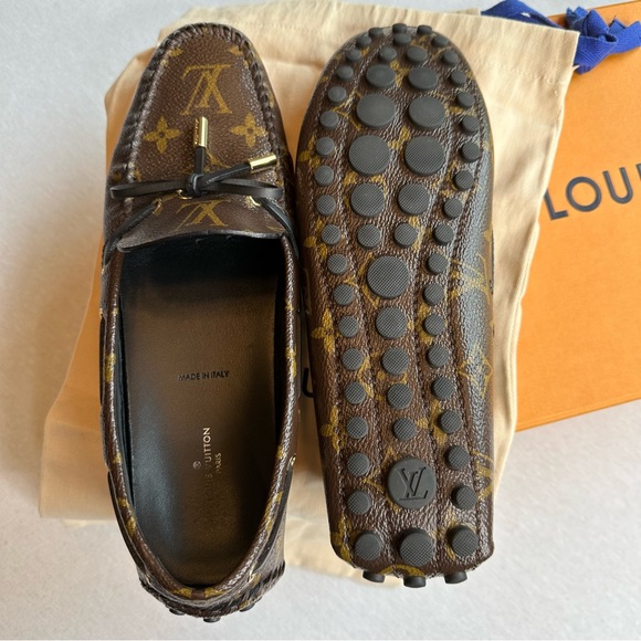 🛍️🛍️ LOUIS VUITTON FULL MONOGRAM FLAT LOAFER MOCCASIN : ITALY - Picture 7 of 11